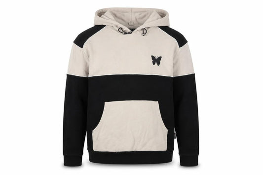 GoodForNothing Womens Hoodie M Black Beige Colourblock