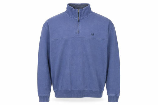 Crew Clothing Half Zip Sweatshirt, Medium, Logo Accent