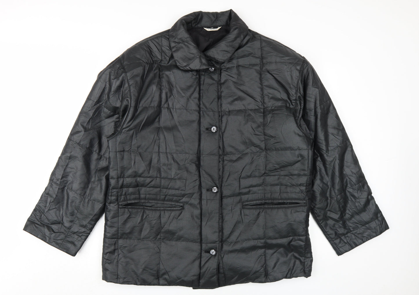 Living Women's Black Quilted Jacket Size 12
