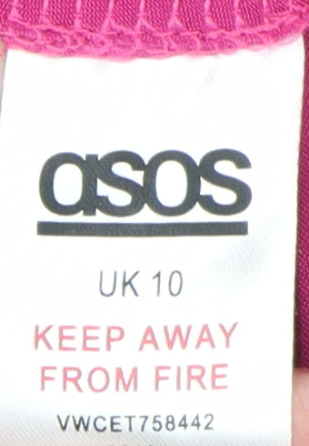 ASOS Women Pink One Shoulder Bodycon Dress Size 10