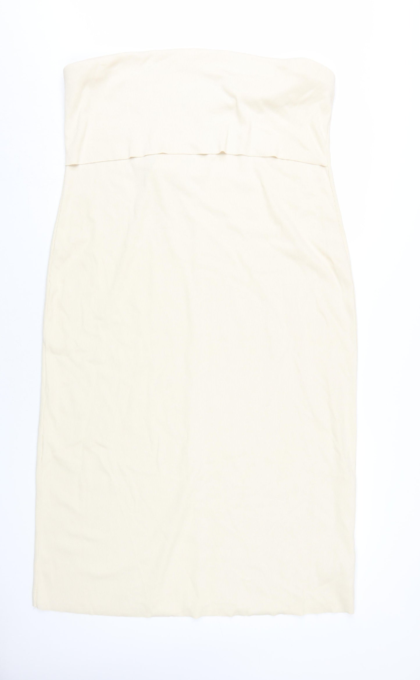 Marks and Spencer Women's Beige Strapless Bodycon Dress