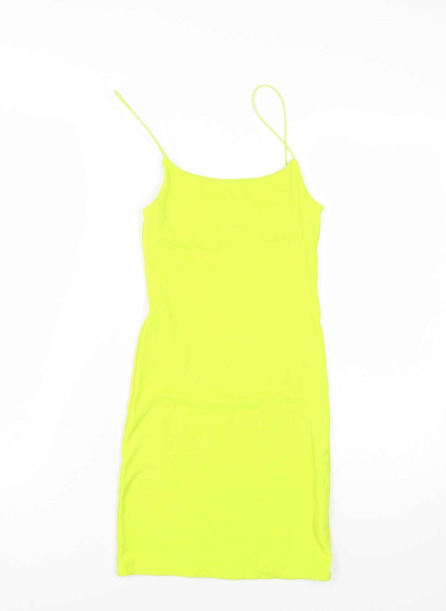 Zara Women's Yellow Slip Dress - M, Summer Casual