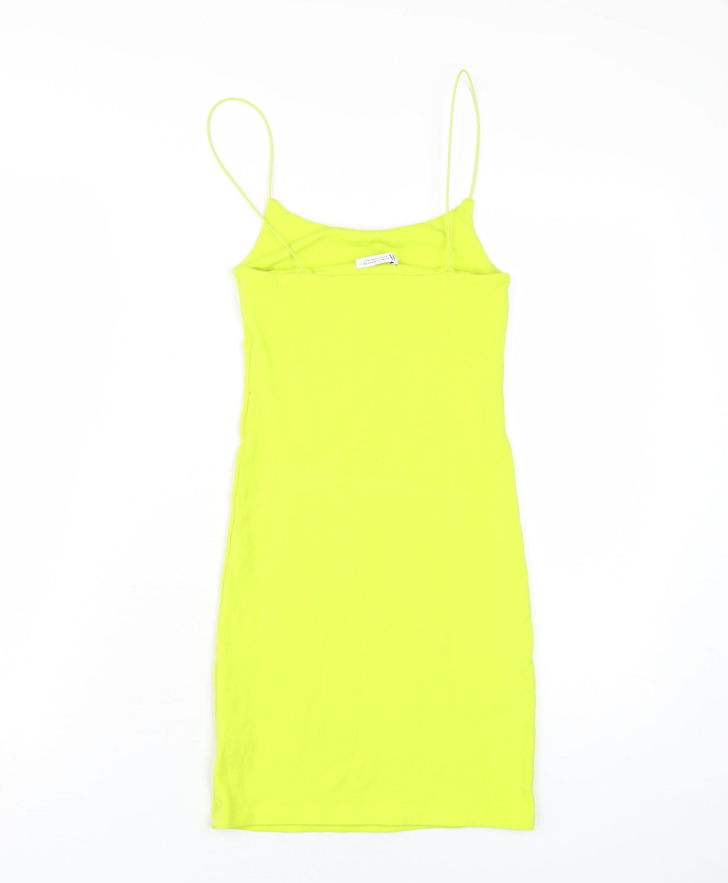 Zara Women's Yellow Slip Dress - M, Summer Casual