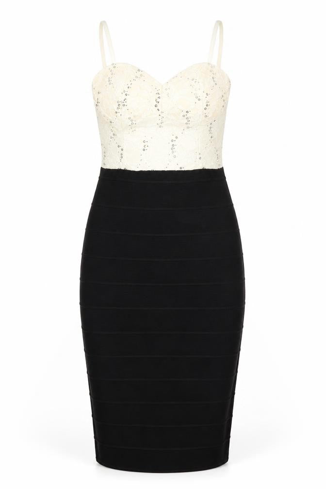 Quiz Women's Black Ivory Bodycon Dress Size 12 Sleeveless