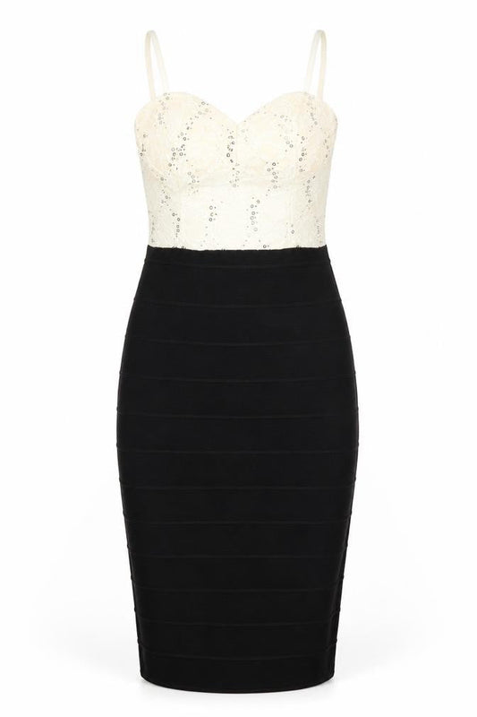 Quiz Women's Black Ivory Bodycon Dress Size 12 Sleeveless