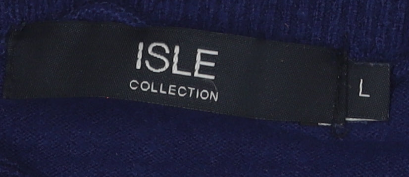 ISLE COLLECTION Men's Multicoloured Striped Full Zip Jumper L