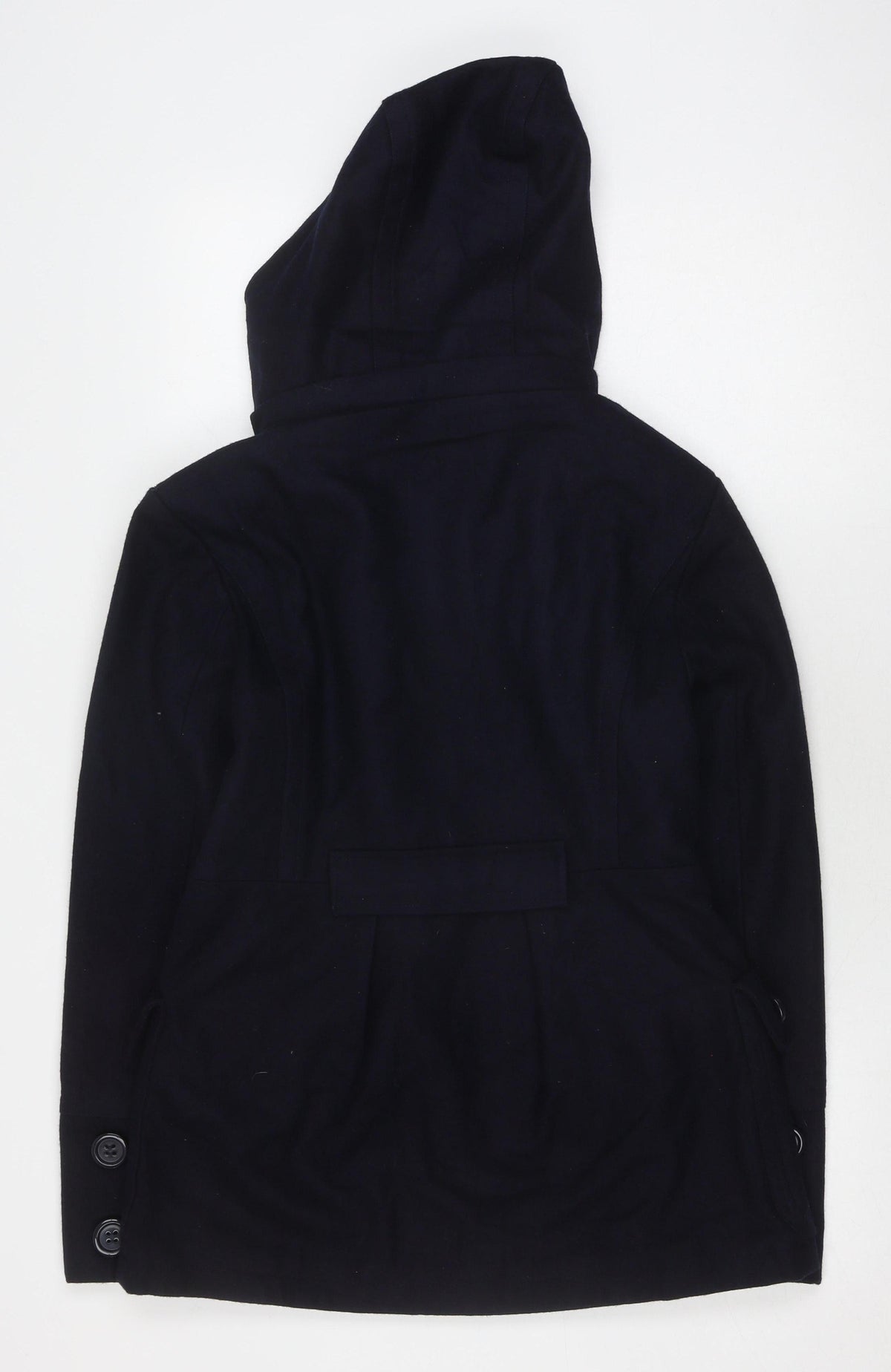 Evita Women's Black Hooded Jacket Size 12