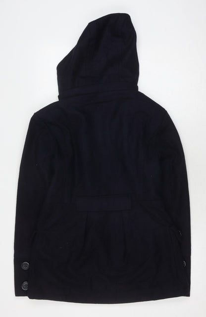 Evita Women's Black Hooded Jacket Size 12