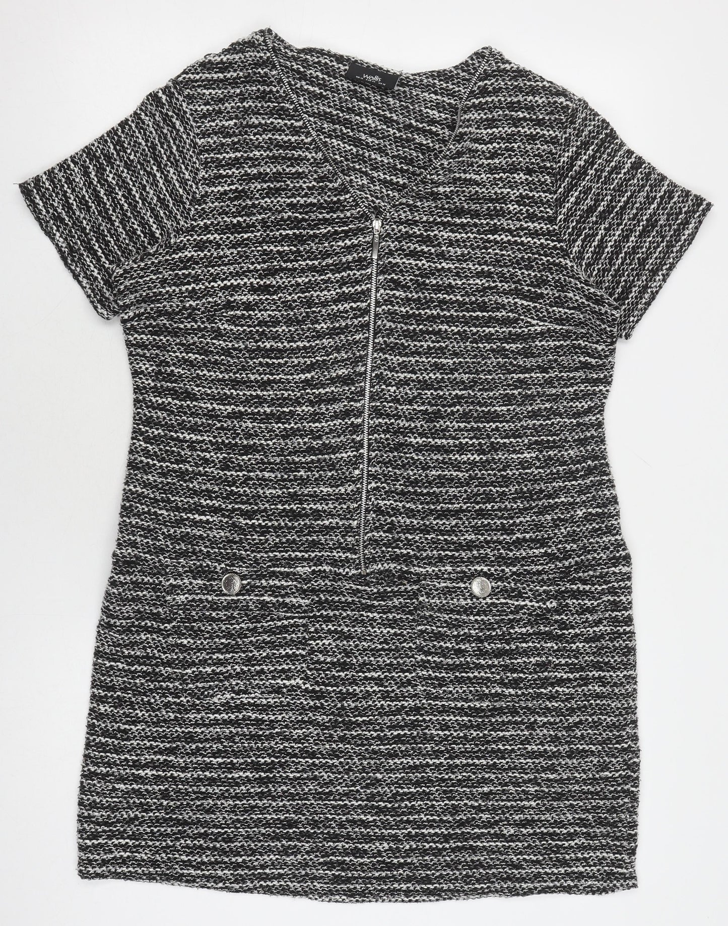 Wallis Women's Black Shift Dress UK 16