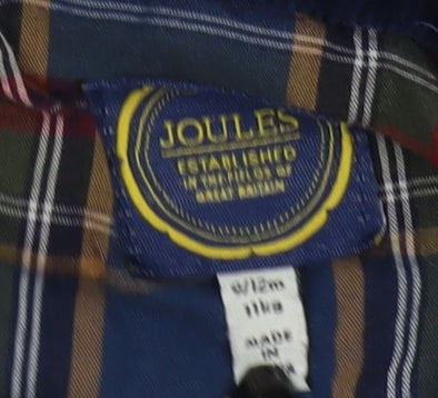Joules Blue Quilted Jacket 12 Months Unisex