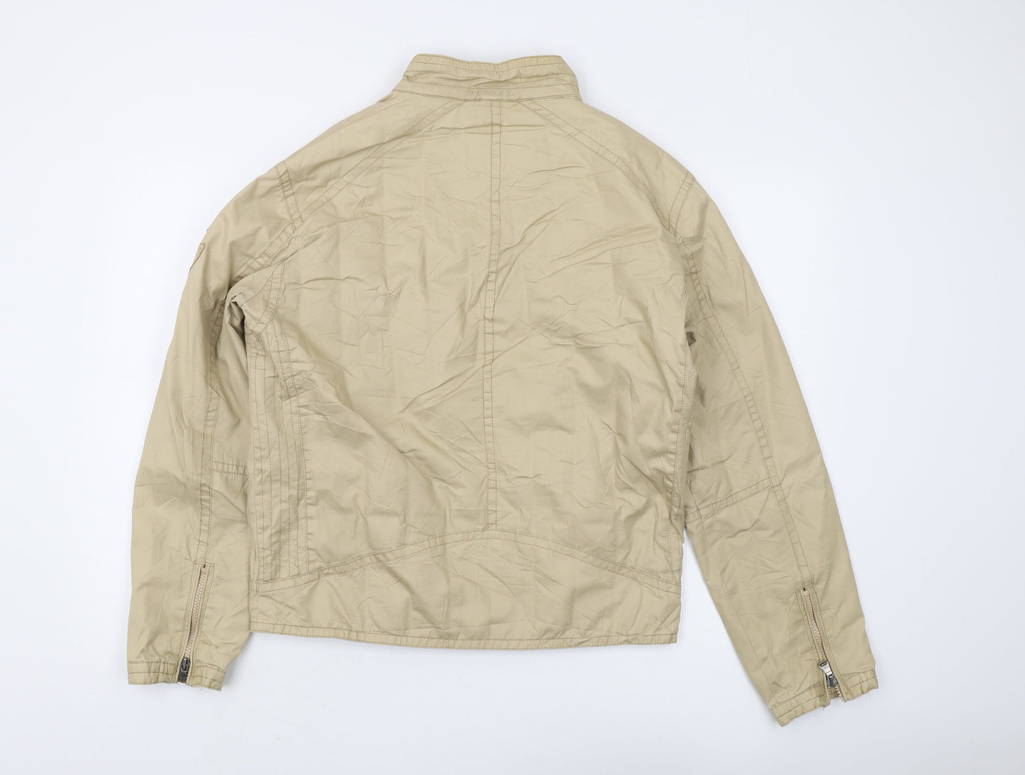 McNeal Men's Beige M Classic Jacket with Zipped Pockets