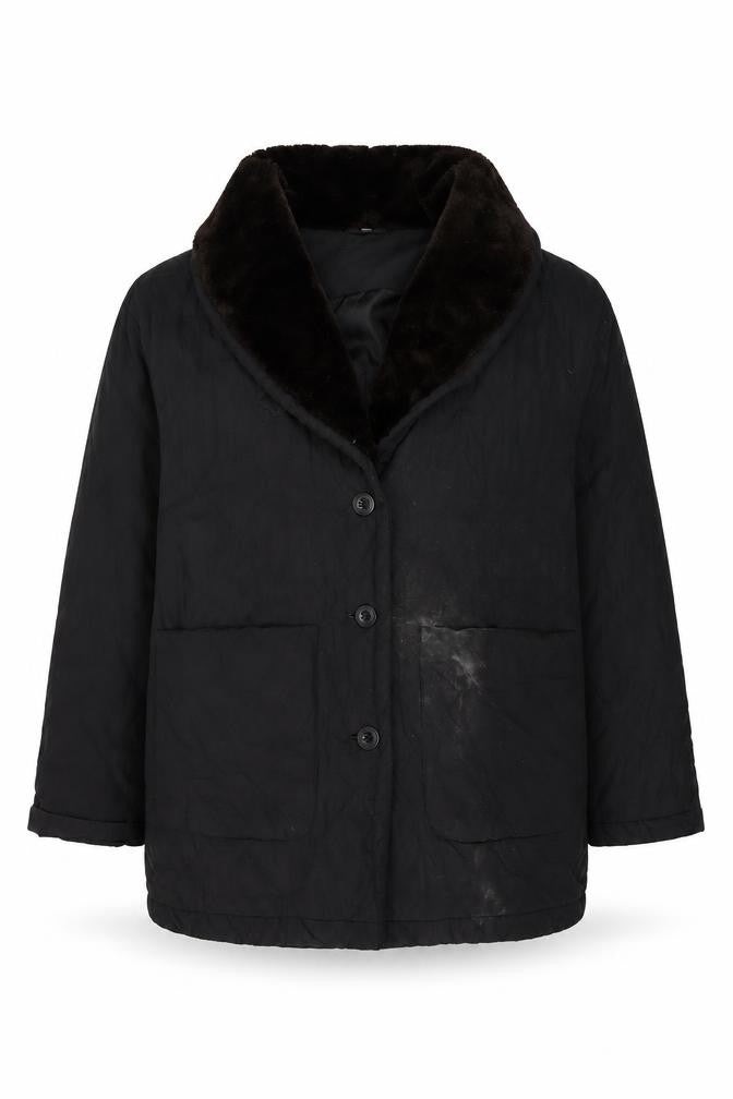 Ann Miller Women's Black Lined Coat Size 10