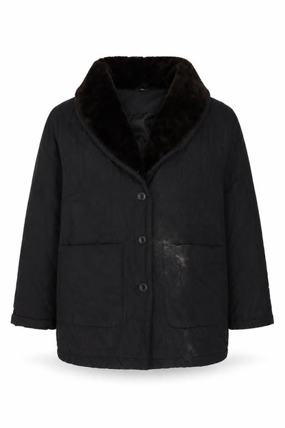 Ann Miller Women's Black Lined Coat Size 10