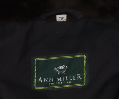 Ann Miller Women's Black Lined Coat Size 10