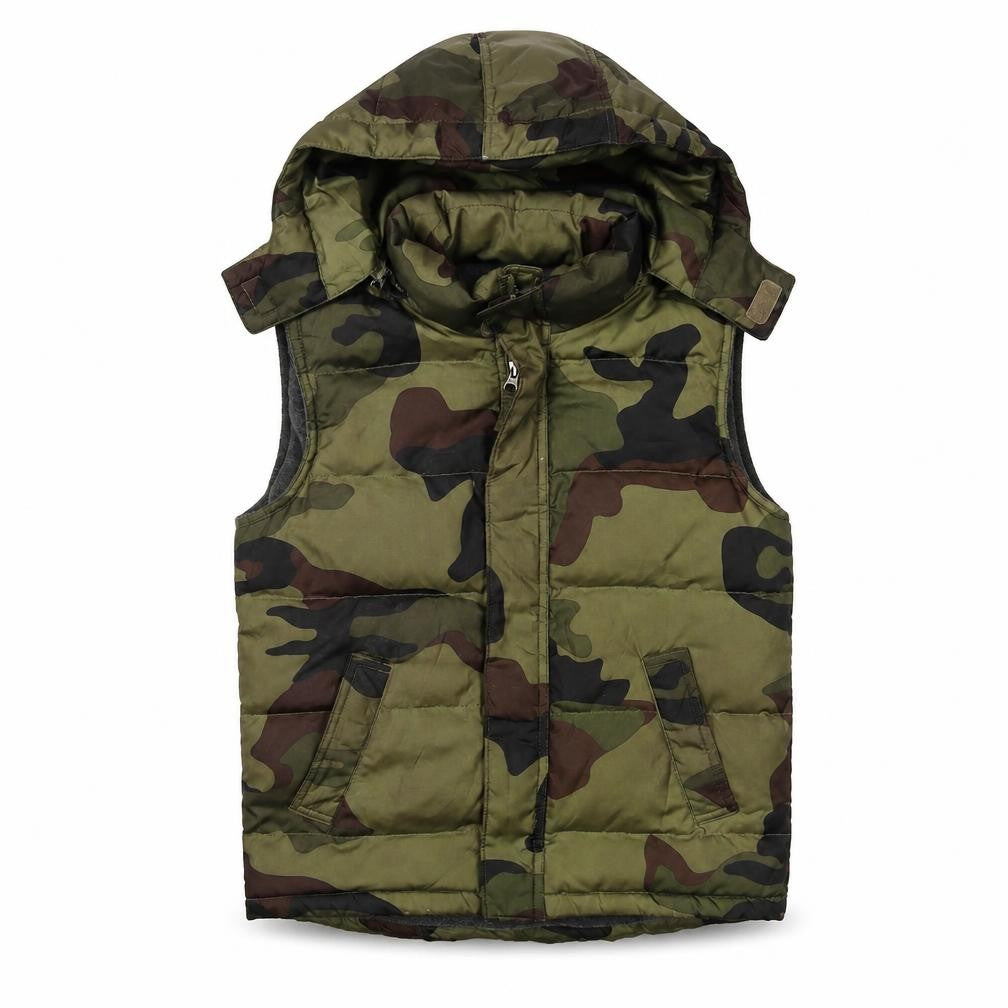 Gap Boys Green Camouflage Puffer Jacket, 10 Years