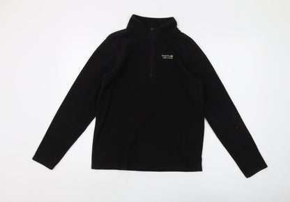Additional front view of Regatta boys’ black fleece 1/2 zip sweatshirt, size L