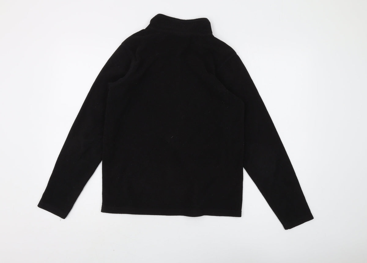 Back view of Regatta boys’ black fleece 1/2 zip sweatshirt, size L