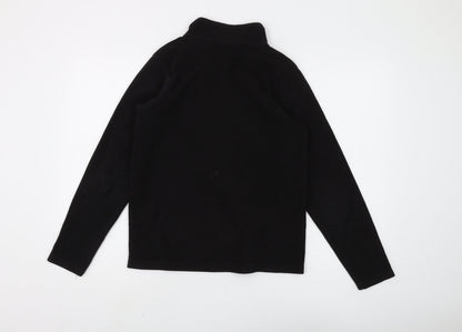 Back view of Regatta boys’ black fleece 1/2 zip sweatshirt, size L