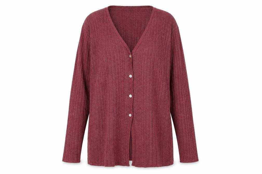 Bertekex Women's Red V-Neck Cardigan Size 14