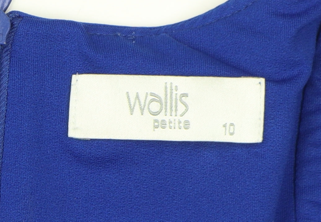 Wallis Women's Blue Petite Sheath Dress Size 10