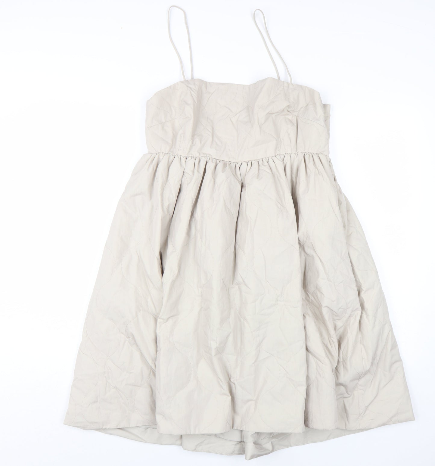 H&M Women Beige Sleeveless Dress Size 16