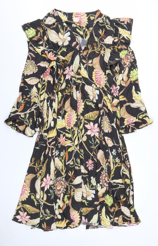 H&M Women's Multicoloured A-Line Dress Size S
