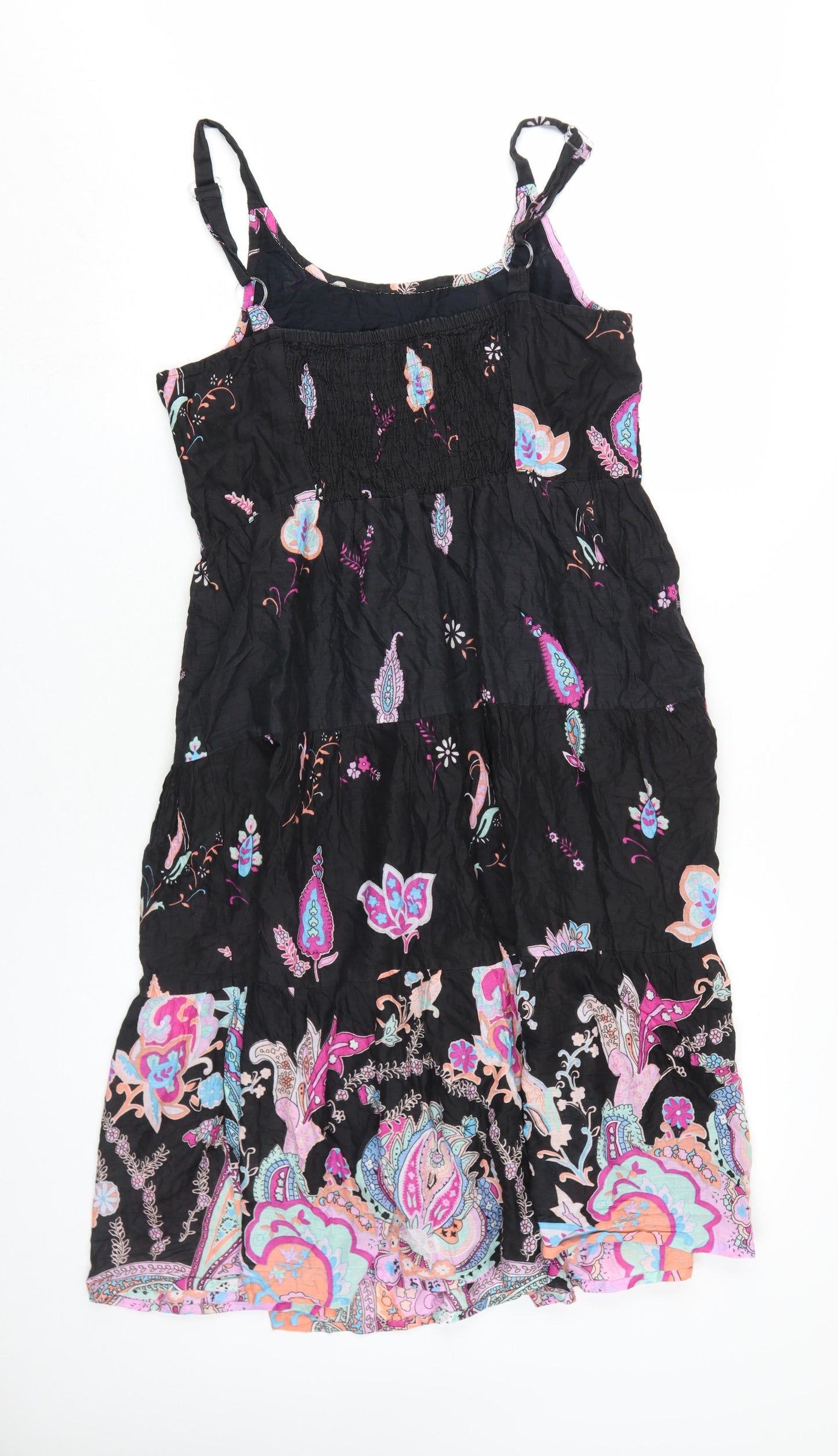 Casual&Co Women's Black M A-Line Paisley Dress