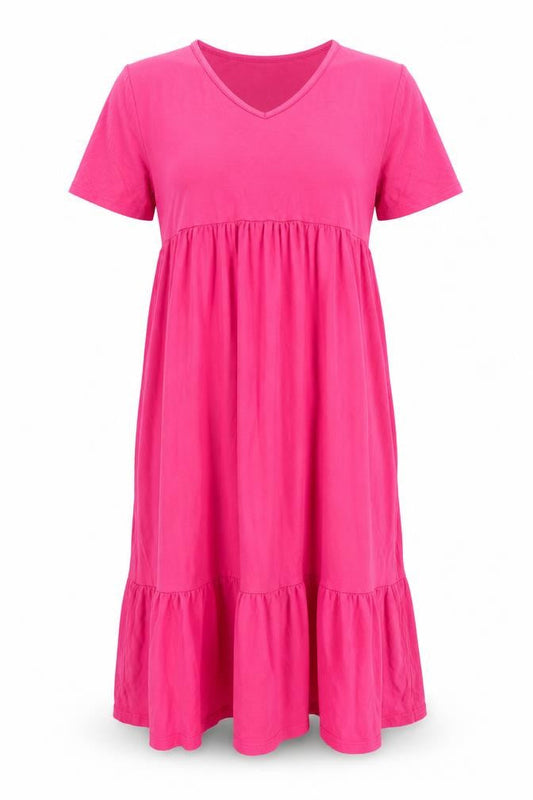 Jacansi Women's Pink Midi T-Shirt Dress S