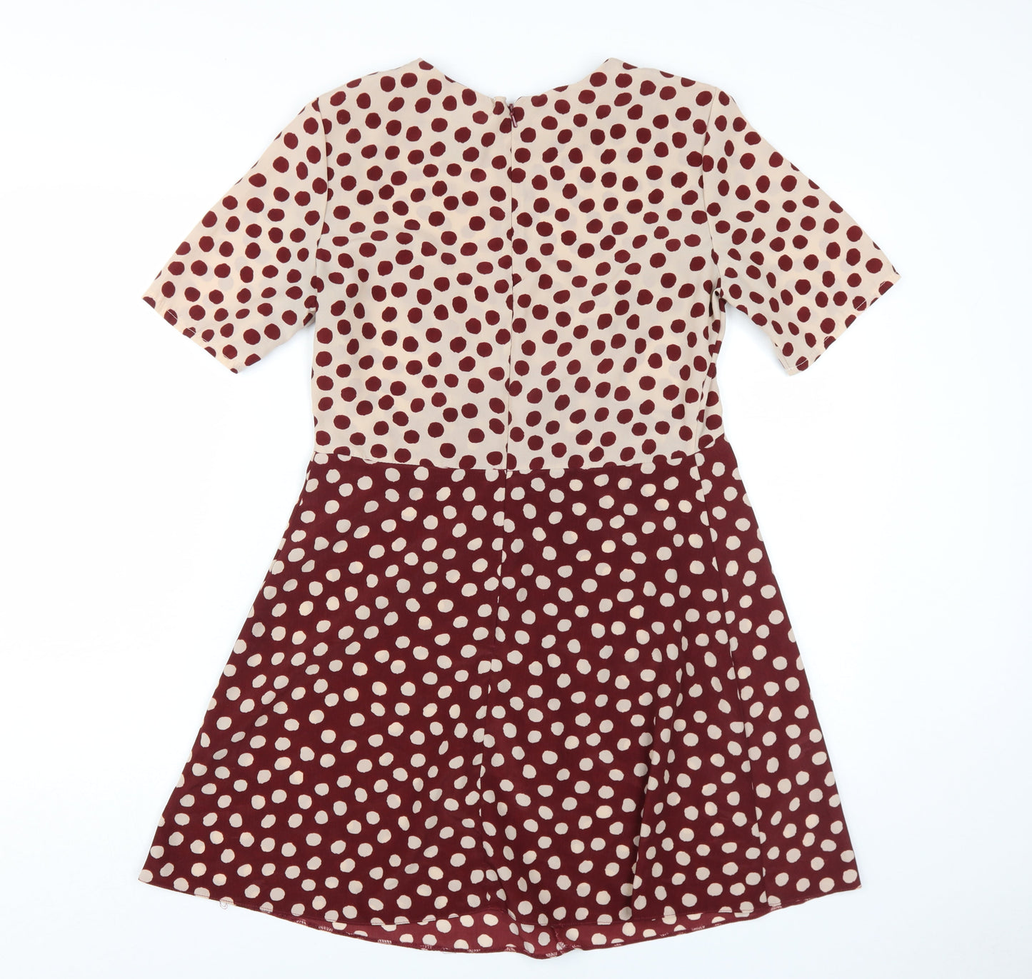 Asos Women’s Polka Dot A-Line Dress, Size 10, Multicoloured