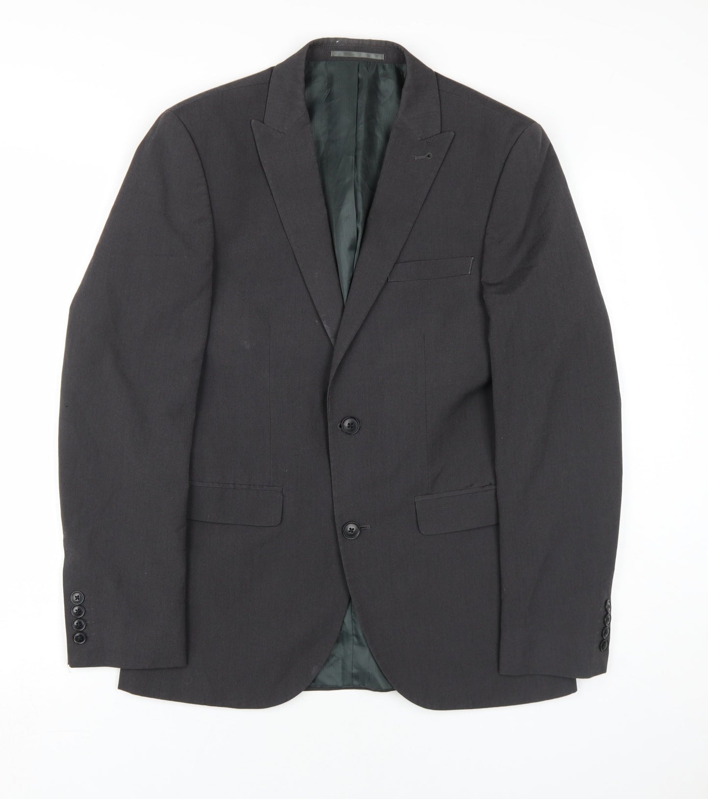 Next Men's Black Blazer, 36R Regular Fit, Classic Style