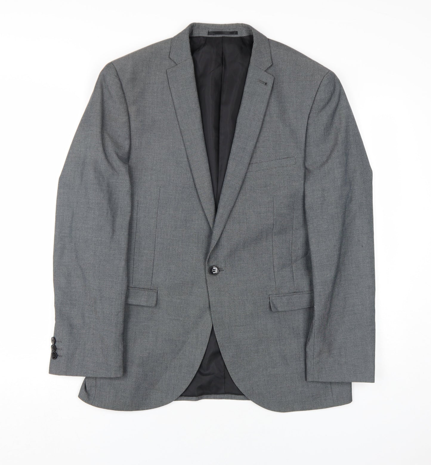 Ventura Men's Grey Slim Fit Blazer, Size 40R