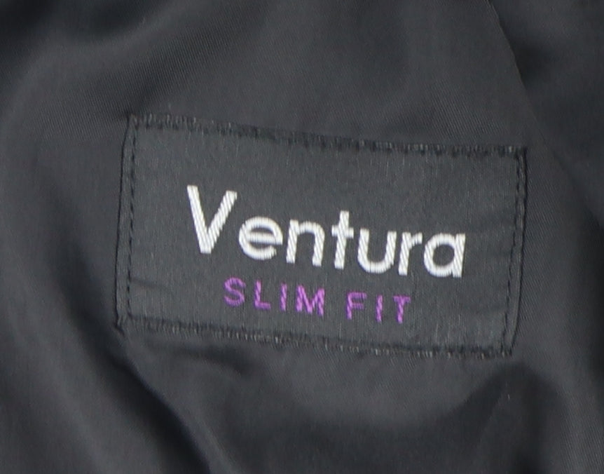 Ventura Men's Grey Slim Fit Blazer, Size 40R