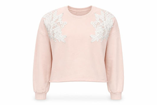 Miss Selfridge Girls Pink Floral Pullover Sweatshirt M