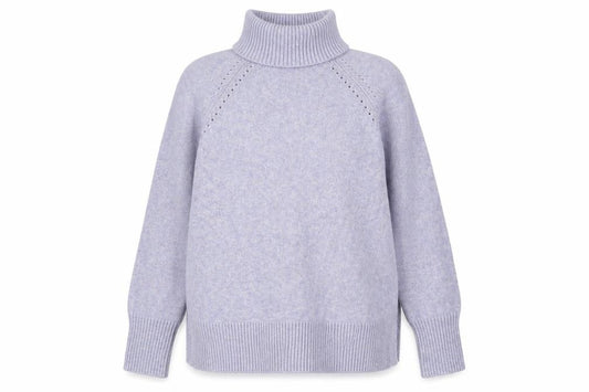 Gap Women's Purple Roll Neck Pullover Jumper S