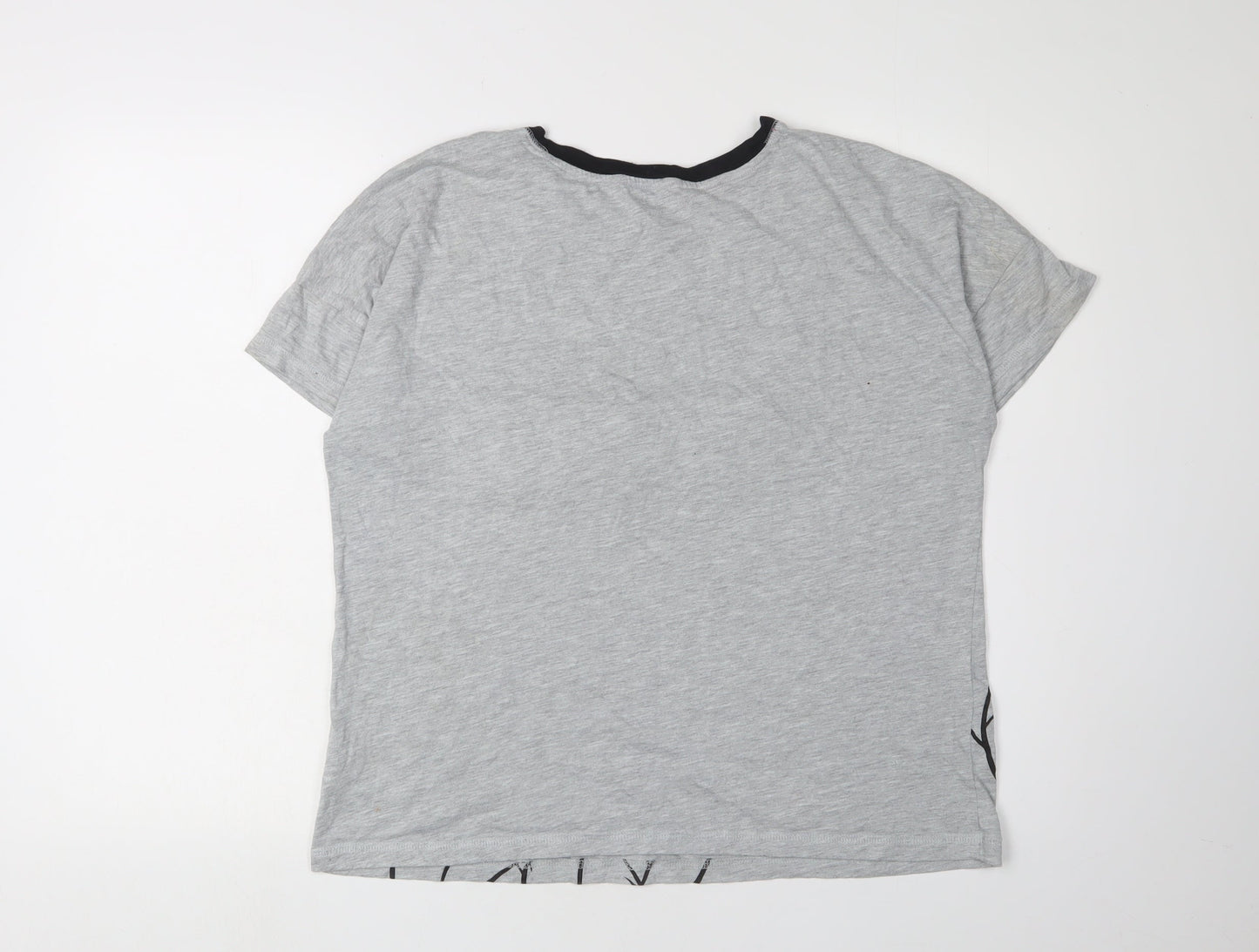 Disney Unisex Grey Mickey Mouse T-Shirt - L