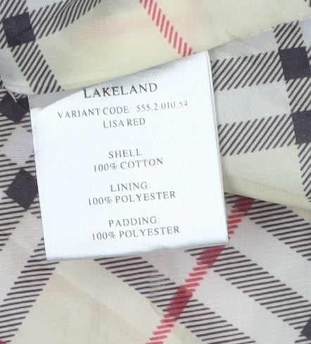 Lakeland Women's Red Quilted Jacket Size 10