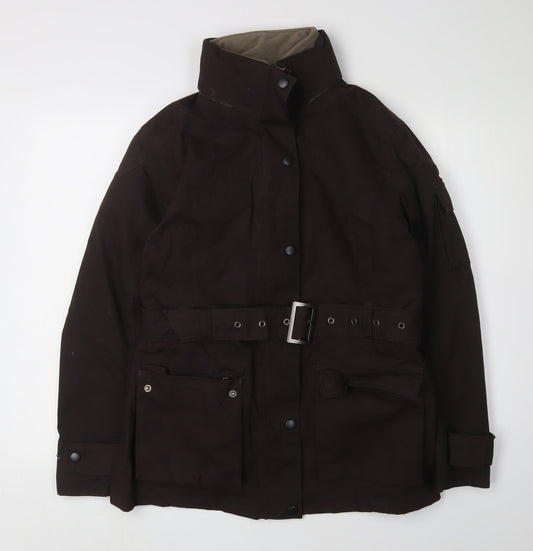 Crane Trail Women's Brown Belted Mid-Length Jacket M