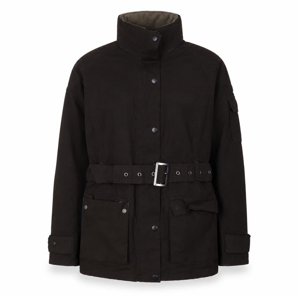 Crane Trail Women's Brown Belted Mid-Length Jacket M