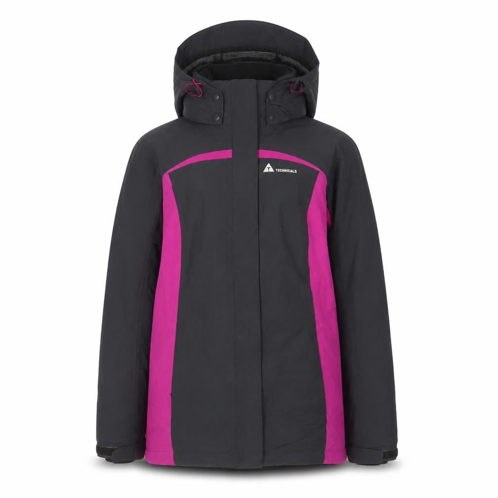 Technicals Women's Black Pink Waterproof Ski Jacket