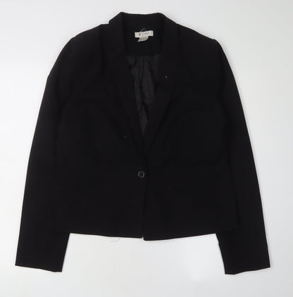 Editions Women's Black Blazer Size 12 Business Suit Jacket
