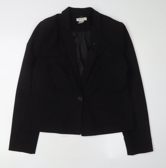 Edition Women's Black Blazer Size 12 Business Suit Jacket