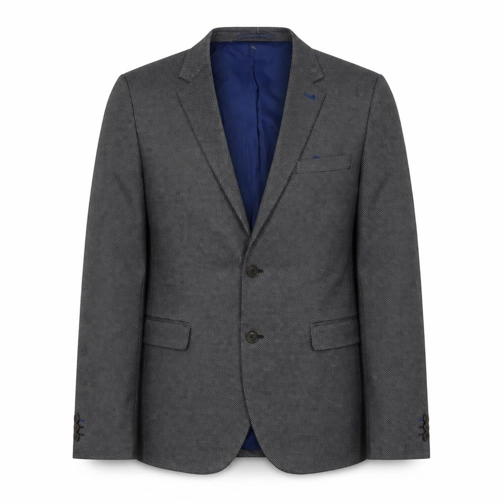 Easy Men's Grey Slim Fit Blazer, Large