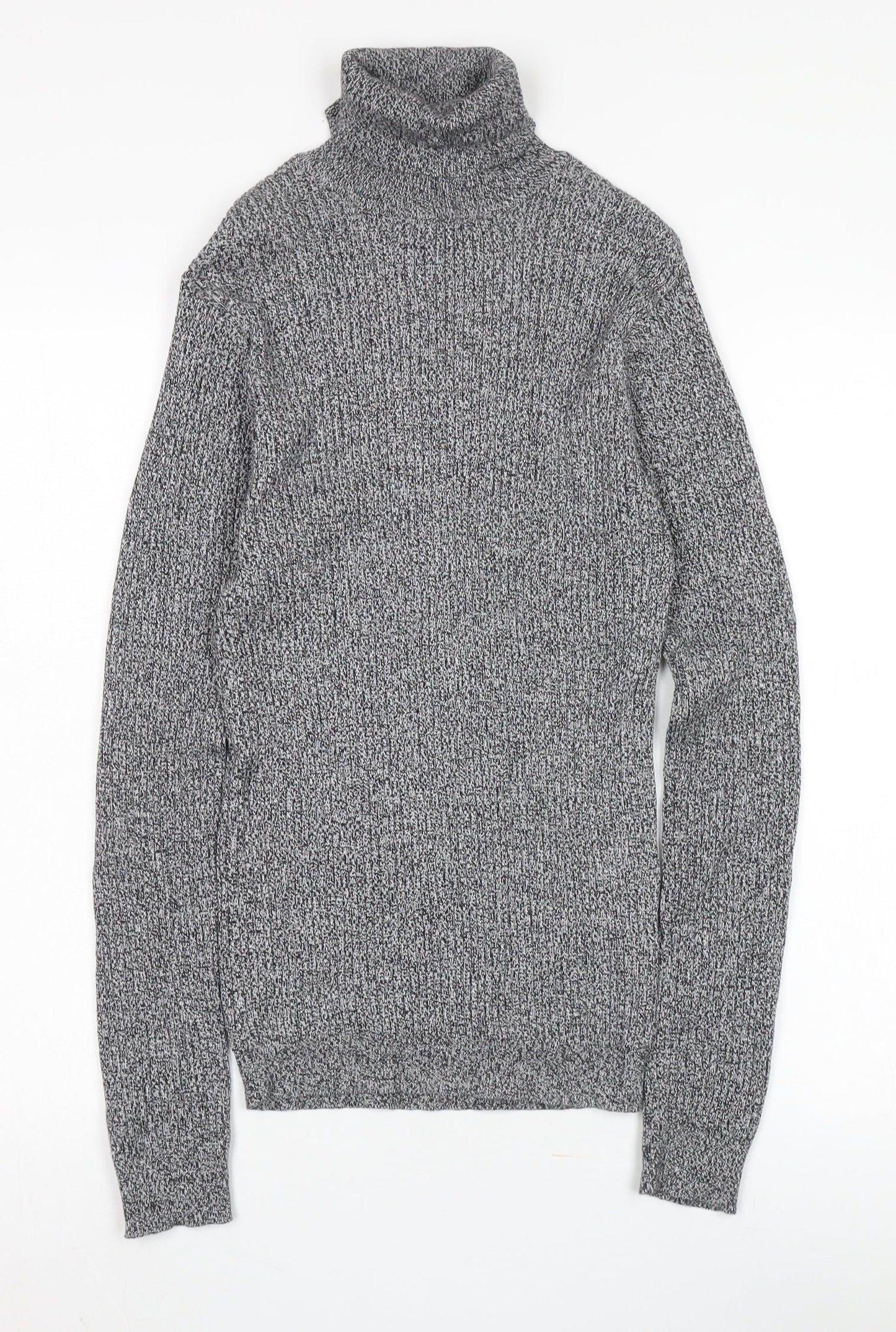 Brave Soul Women's Grey Roll Neck Pullover Jumper M