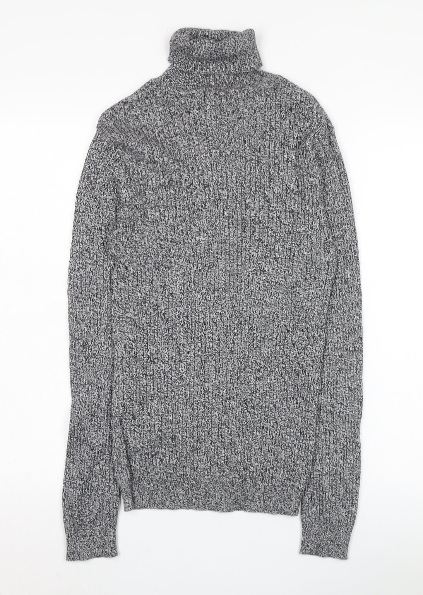 Brave Soul Women's Grey Roll Neck Pullover Jumper M