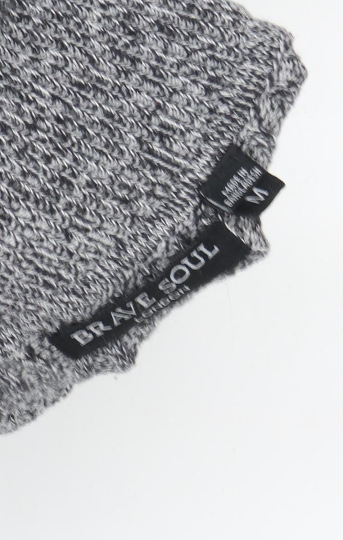 Brave Soul Women's Grey Roll Neck Pullover Jumper M