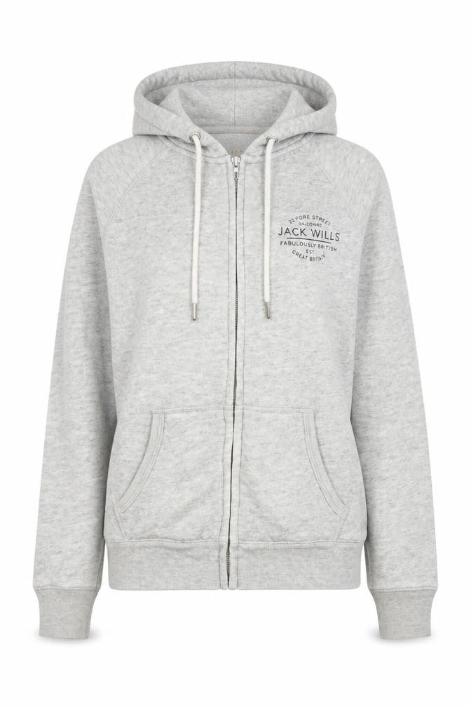 Jack Wills Women's Grey Hooded Jacket Size 8