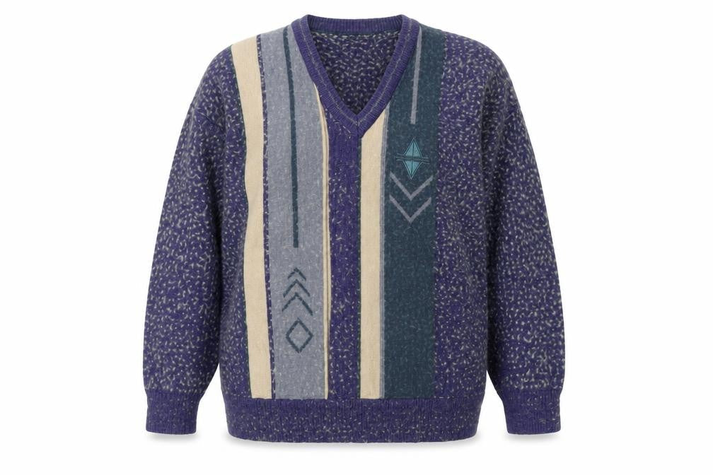 Pierre Sangan Unisex Multicoloured V-Neck Pullover L