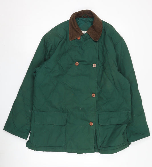 Berkertex Men's Green Quilted Jacket, Size 14