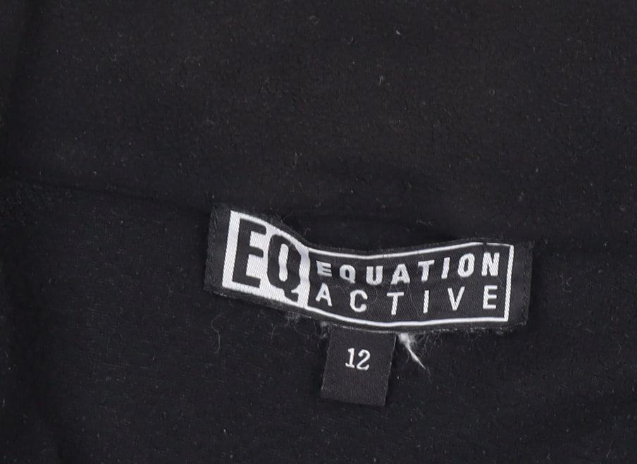 Equation Active Women's Black Jacket Size 12 Casual Full Zip