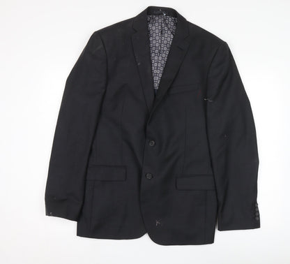 Racing Green Men's Black Blazer Size 40 Regular Fit